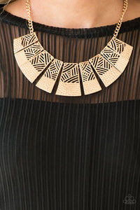 Paparazzi ~ Jungle Cat Jam ~ Gold Necklace Set