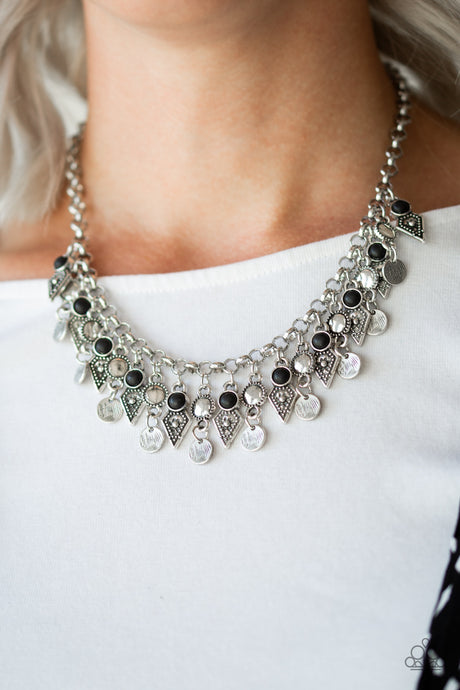 Paparazzi ~ Jurassic Jamboree ~ Black Necklace and Bracelet Set -$10.00