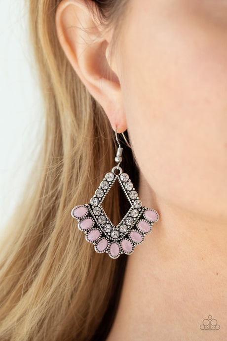 Paparazzi ~ Just BEAM Happy ~ Pink Earrings