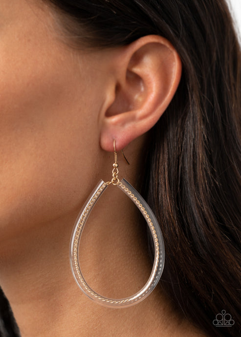 Paparazzi ~ Just ENCASE You Missed It ~ Gold Earrings