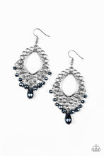 Load image into Gallery viewer, Paparazzi ~ Just Say NOIR ~ Blue Earrings