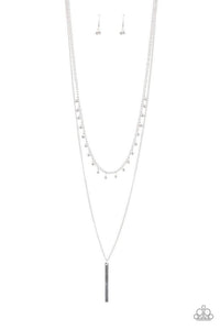 Paparazzi - Keep Your Eye On The Pendulum - Silver Necklace - Klassy Jewelz Boutique