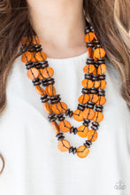Load image into Gallery viewer, Paparazzi ~ Key West Walkabout ~ Orange Wooden Bead Necklace Set