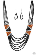 Load image into Gallery viewer, Paparazzi ~ Kickin It Outback ~ Black Seed Bead Necklace Set