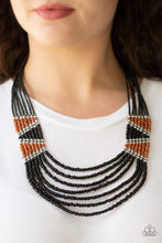 Load image into Gallery viewer, Paparazzi ~ Kickin It Outback ~ Black Seed Bead Necklace Set