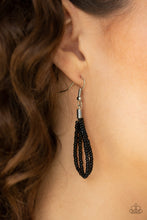 Load image into Gallery viewer, Paparazzi ~ Kickin It Outback ~ Black Seed Bead Necklace Set