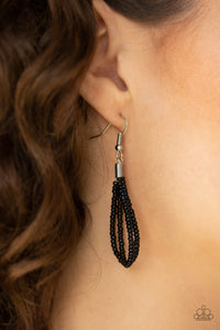 Paparazzi ~ Kickin It Outback ~ Black Seed Bead Necklace Set