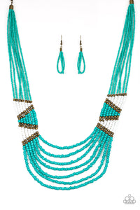 Paparazzi ~ Kickin It Outback ~ Blue Seed Bead Necklace Set