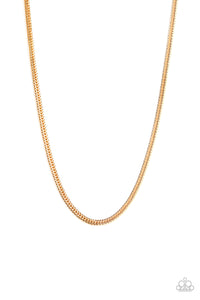 Paparazzi ~ Killer Crossover ~ Men's Gold Urban Necklace