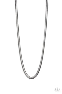 Paparazzi ~ Kingpin ~ Men's Black/Gunmetal Urban Necklace