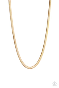 Paparazzi - Kingpin - Gold Urban Necklace - Klassy Jewelz Boutique