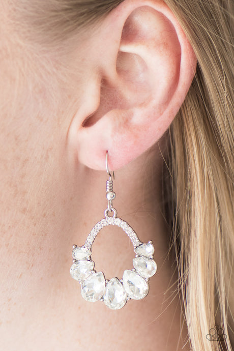 Paparazzi ~ Kissable Shimmer ~ White Earrings