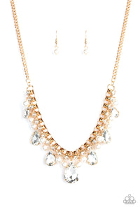 Paparazzi ~ Knockout Queen ~ Gold Necklace Set