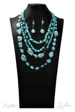 Load image into Gallery viewer, Paparazzi ~ &quot;The Monica&quot; ~ ZI Collection ~ Turquoise/ Brown Tiger&#39;s Eye Stone Bead Necklace Set