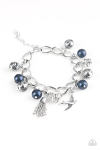 Paparazzi ~ Lady Love Dove ~ Blue Pearl Charm Bracelet