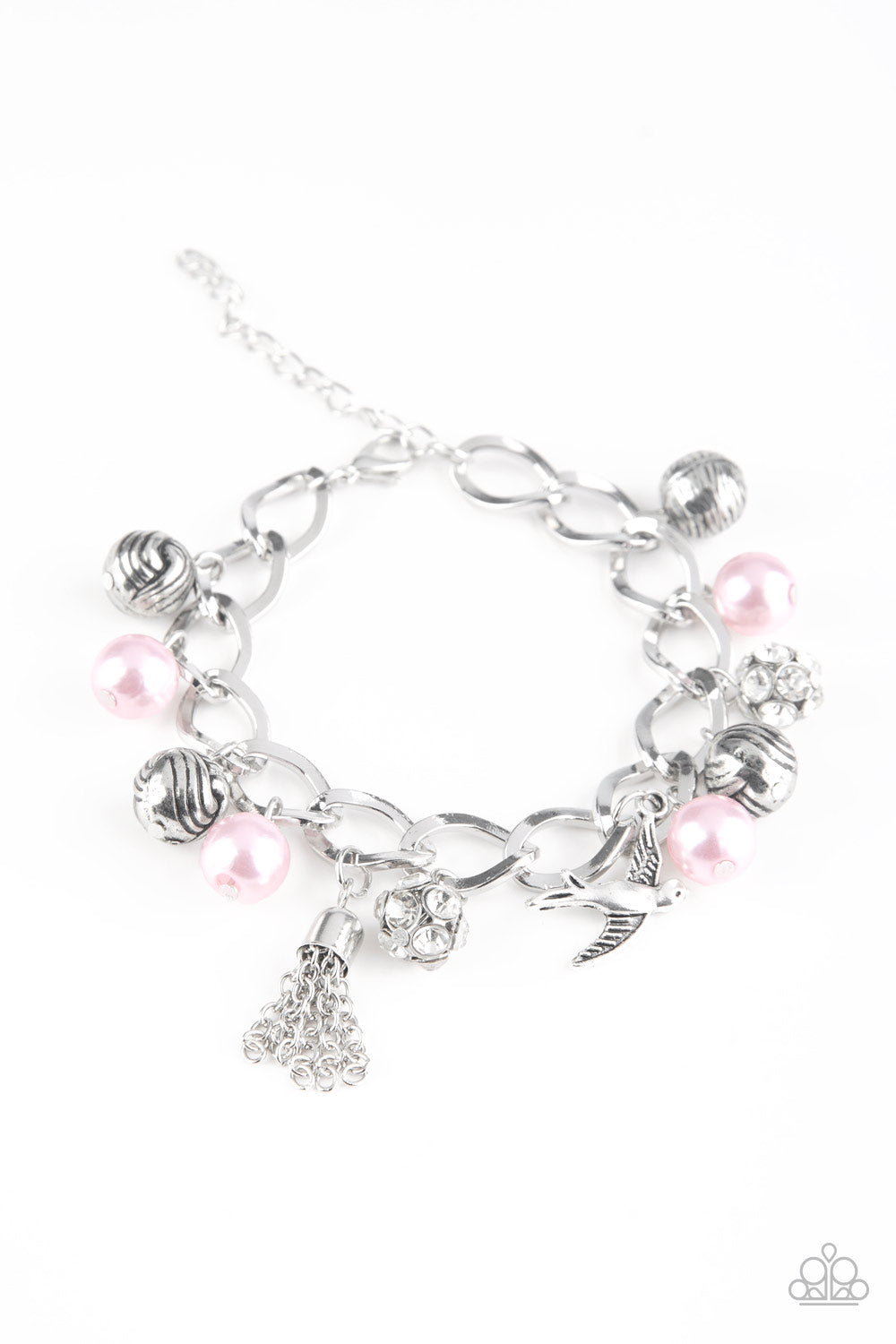 Paparazzi ~ Lady Love Dove ~ Pink Pearl Charm Bracelet