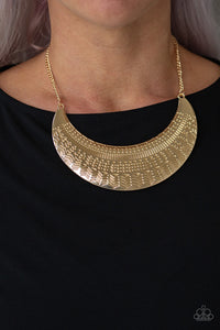 Paparazzi ~ Large As Life ~ Gold Necklace Set