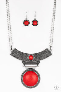 Paparazzi ~ Lasting EMPRESS-ions ~ Red Necklace Set