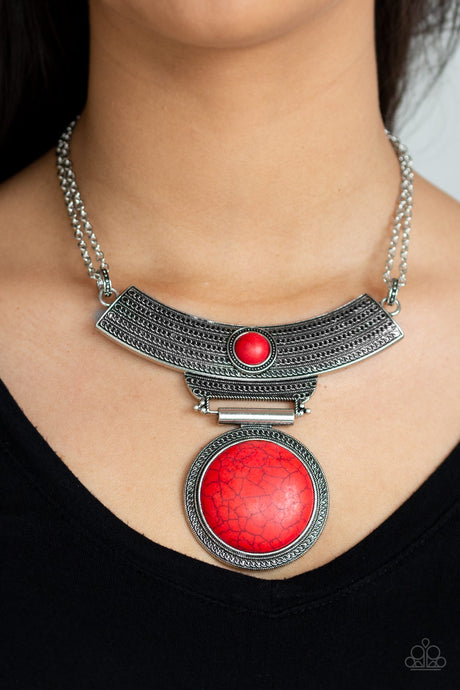 Paparazzi ~ Lasting EMPRESS-ions ~ Red Necklace Set