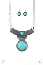 Load image into Gallery viewer, Paparazzi ~ Lasting EMPRESS-ions ~ Blue Turquoise Necklace Set (Fashion Fix Exclusive)