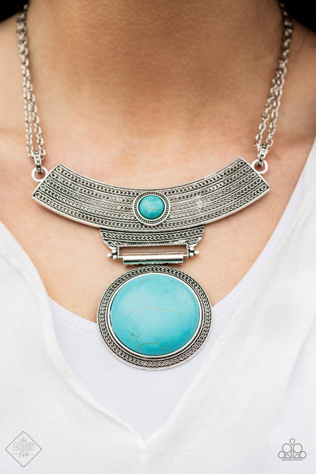 Paparazzi ~ Lasting EMPRESS-ions ~ Blue Turquoise Necklace Set (Fashion Fix Exclusive)