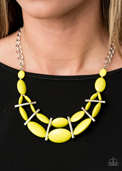 Paparazzi ~ Law of the Jungle ~ Yellow Necklace Set