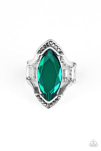 Paparazzi ~ Leading Luster ~ Green Ring with Stretchy Band