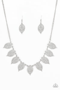 Paparazzi ~ Leafy Lagoon ~ Silver Necklace Set