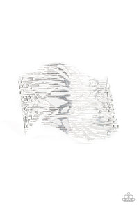 Paparazzi ~ Leafy Lei ~ Silver Cuff Bracelet