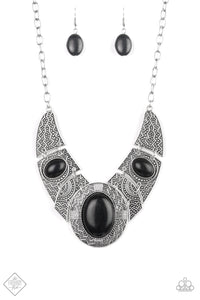 Paparazzi ~ Leave Your LANDMARK ~ Black Necklace Set (Fashion Fix Exclusive)