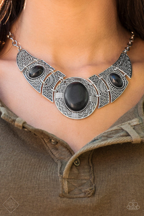 Paparazzi ~ Leave Your LANDMARK ~ Black Necklace Set (Fashion Fix Exclusive)