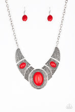 Load image into Gallery viewer, Paparazzi ~ Leave Your LANDMARK ~ Red Necklace Set