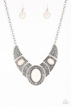 Load image into Gallery viewer, Paparazzi ~ Leave Your LANDMARK ~ White Necklace Set