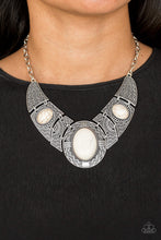 Load image into Gallery viewer, Paparazzi ~ Leave Your LANDMARK ~ White Necklace Set