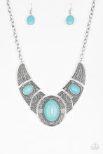 Load image into Gallery viewer, Paparazzi ~ Leave Your LANDMARK ~ Blue Turquoise Necklace Set