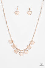 Load image into Gallery viewer, Paparazzi ~ Less Is AMOUR ~ Rose Gold Necklace Set