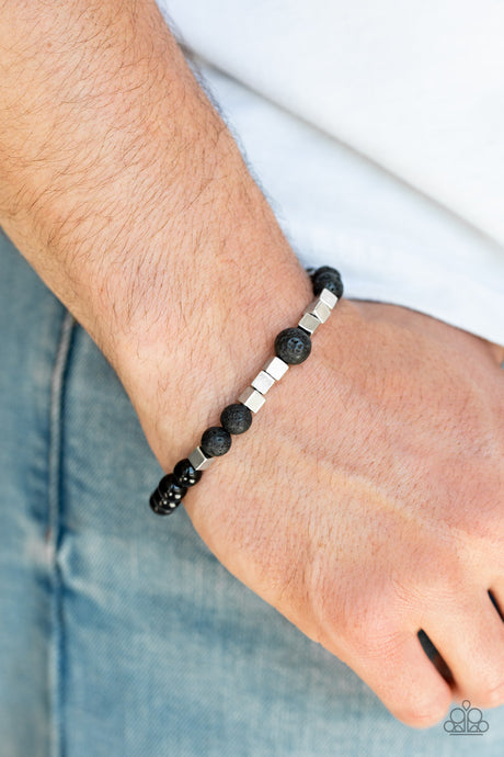 Paparazzi ~ Lessons ~ Men's Silver Urban Bracelet