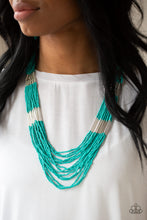 Load image into Gallery viewer, Paparazzi ~ Let It BEAD ~ Blue  Turquoise Seed Bead Necklace Set