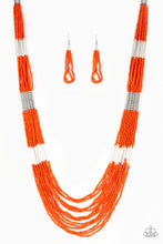 Load image into Gallery viewer, Paparazzi ~ Let It BEAD ~ Orange Seed Bead Necklace Set