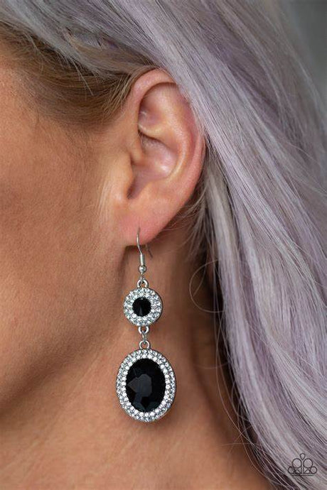 Paparazzi ~ Let It BEDAZZLE ~ Black Earrings