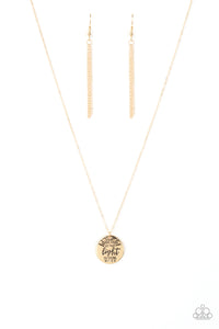 Paparazzi ~ Let Your Light So Shine ~ Gold Inspirational Necklace Set