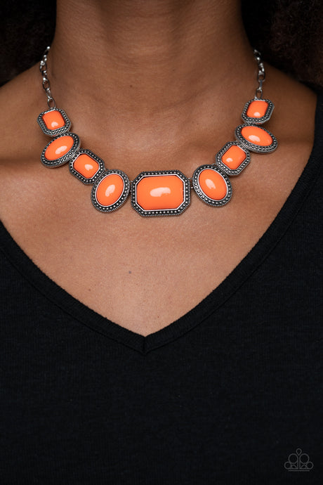 Paparazzi ~ Lets Get Loud ~ Orange Necklace Set