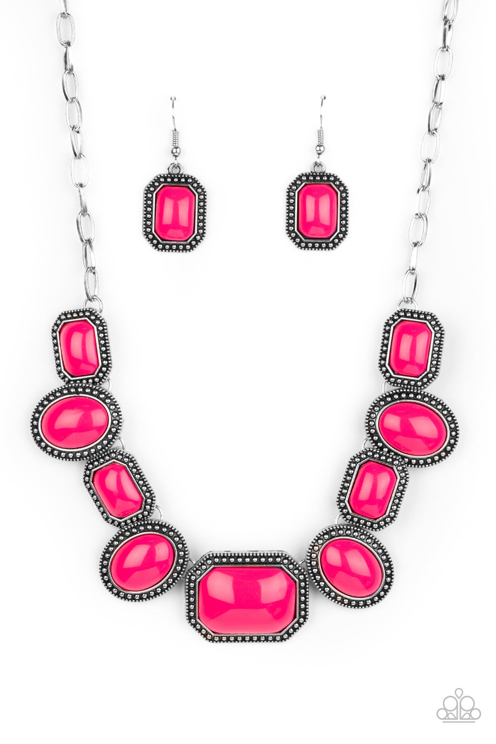 Paparazzi ~ Lets Get Loud ~ Pink Necklace Set