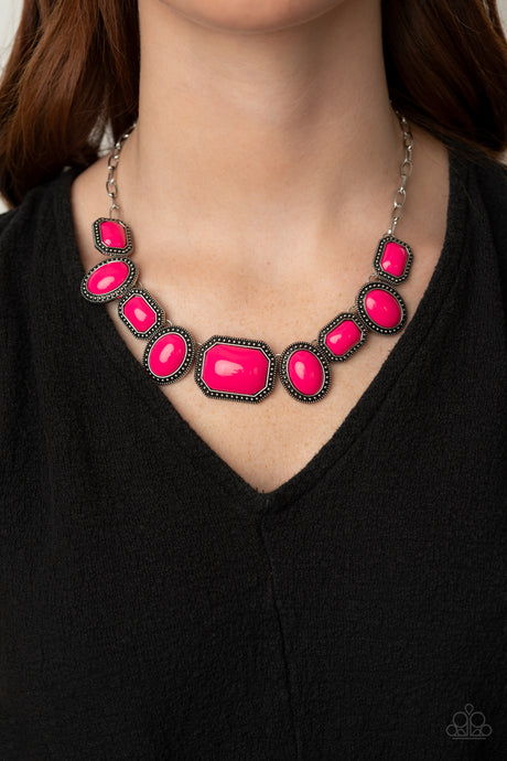 Paparazzi ~ Lets Get Loud ~ Pink Necklace Set