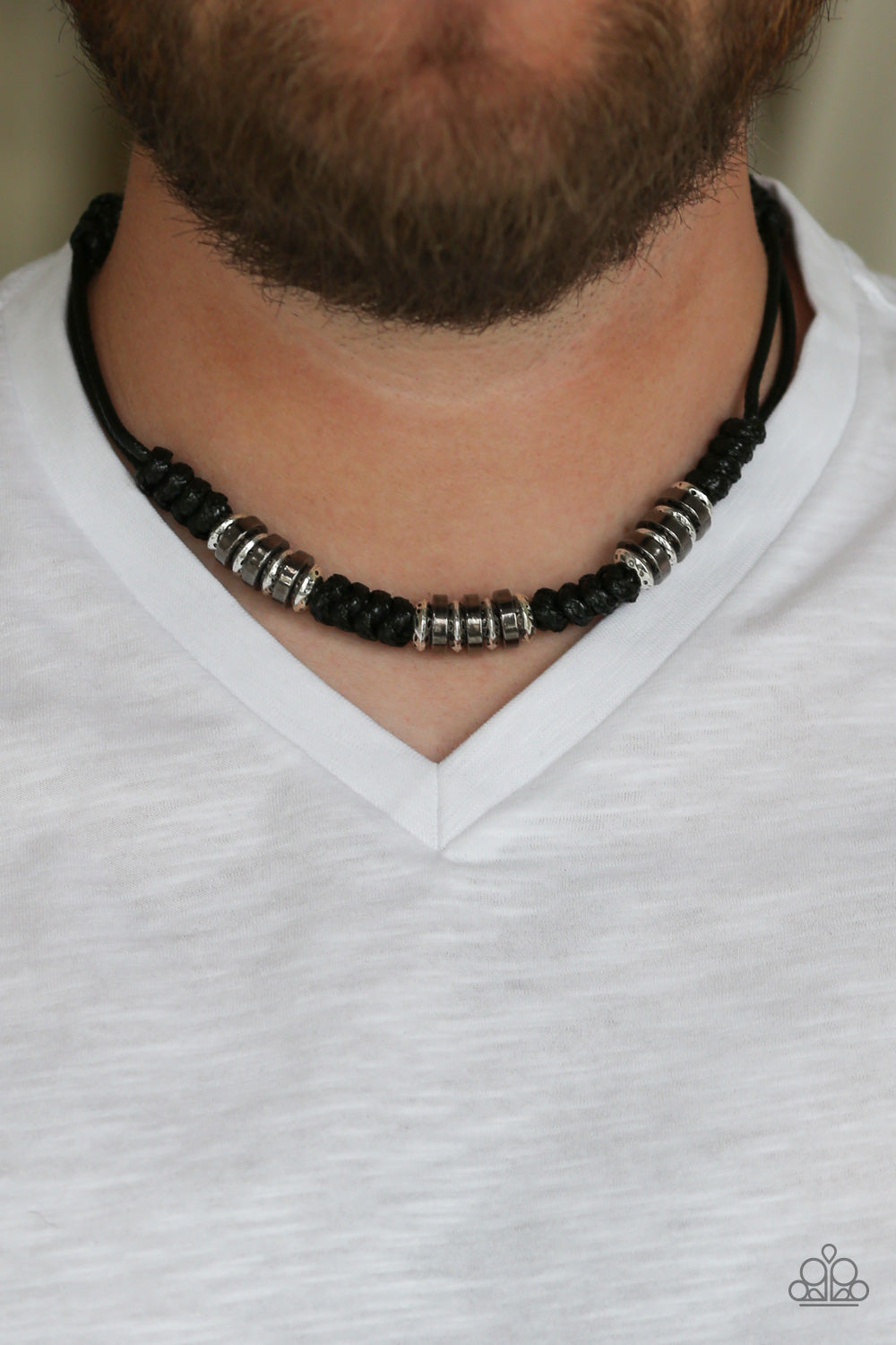 Paparazzi ~ Lets Take A Ride ~ Men's Black Urban Necklace