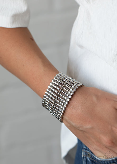 Paparazzi ~ Level The Field ~ Silver Bracelet