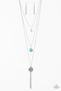 Paparazzi ~ Life Is A Voyage ~ Multi Turquoise and White Pendant Layered Necklace Set