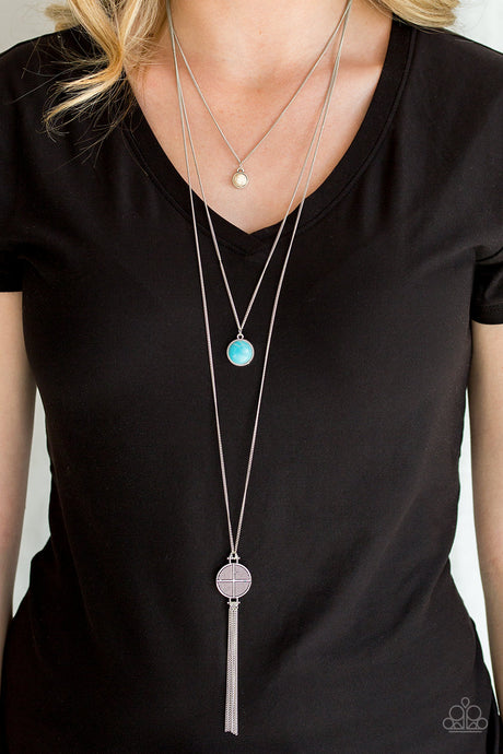 Paparazzi ~ Life Is A Voyage ~ Multi Turquoise and White Pendant Layered Necklace Set