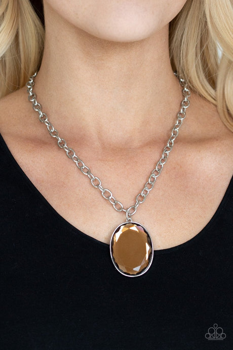 Paparazzi - Light As HEIR - Brown Necklace - Klassy Jewelz Boutique