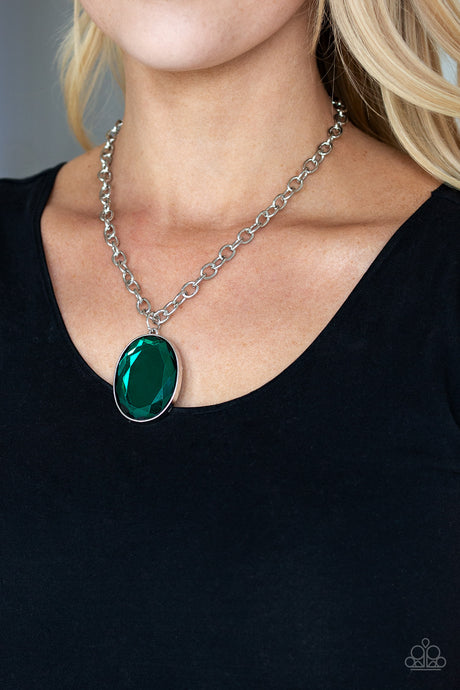 Paparazzi ~ Light As HEIR ~ Green Necklace Set